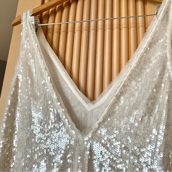 Zara sequin midi dress white - Picture 7 of 15